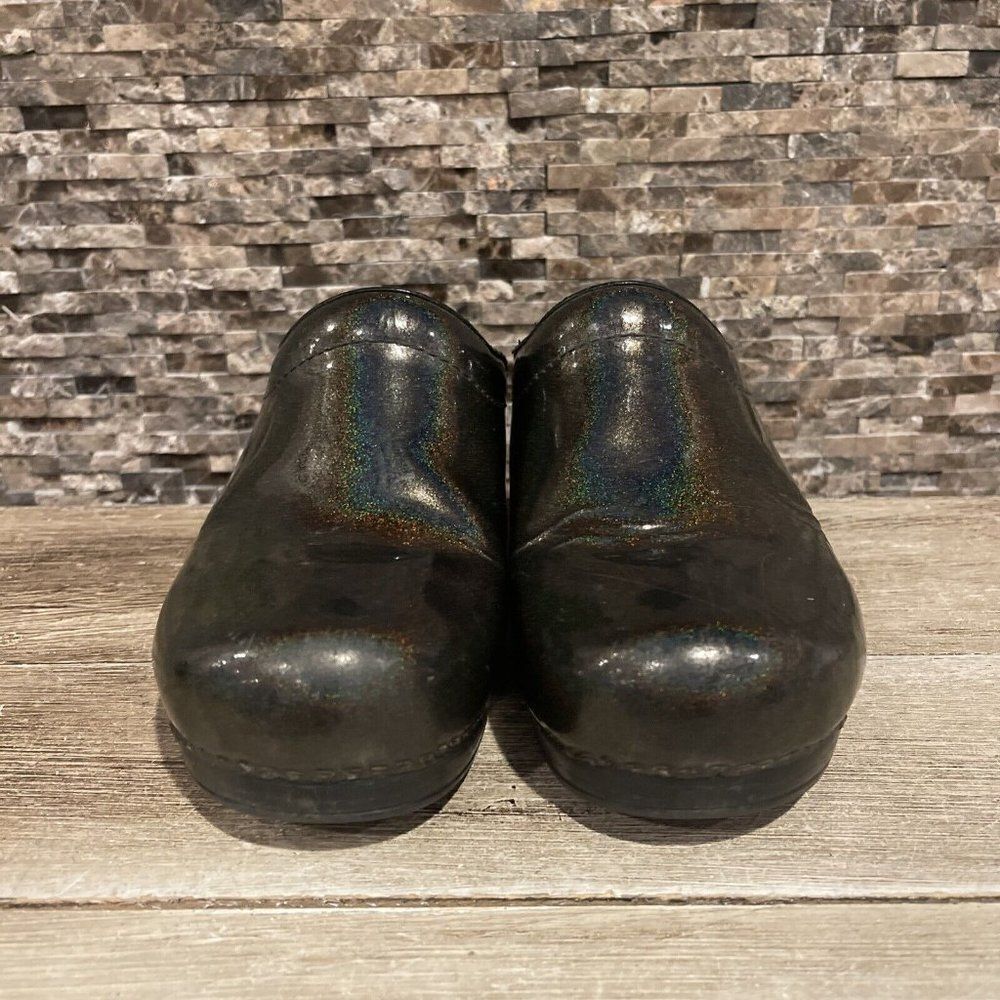 Dansko Slip On Clog Iridescent Size 37 Black - image 2